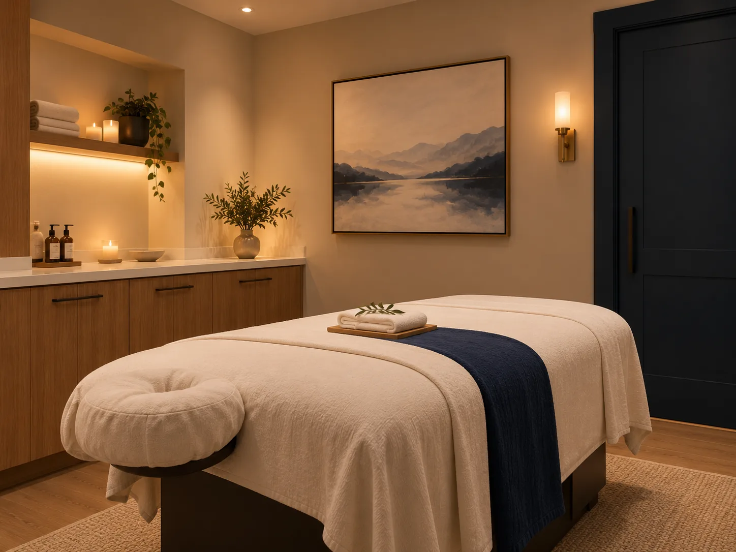 Recovery treatment room at Oasis with heated linens